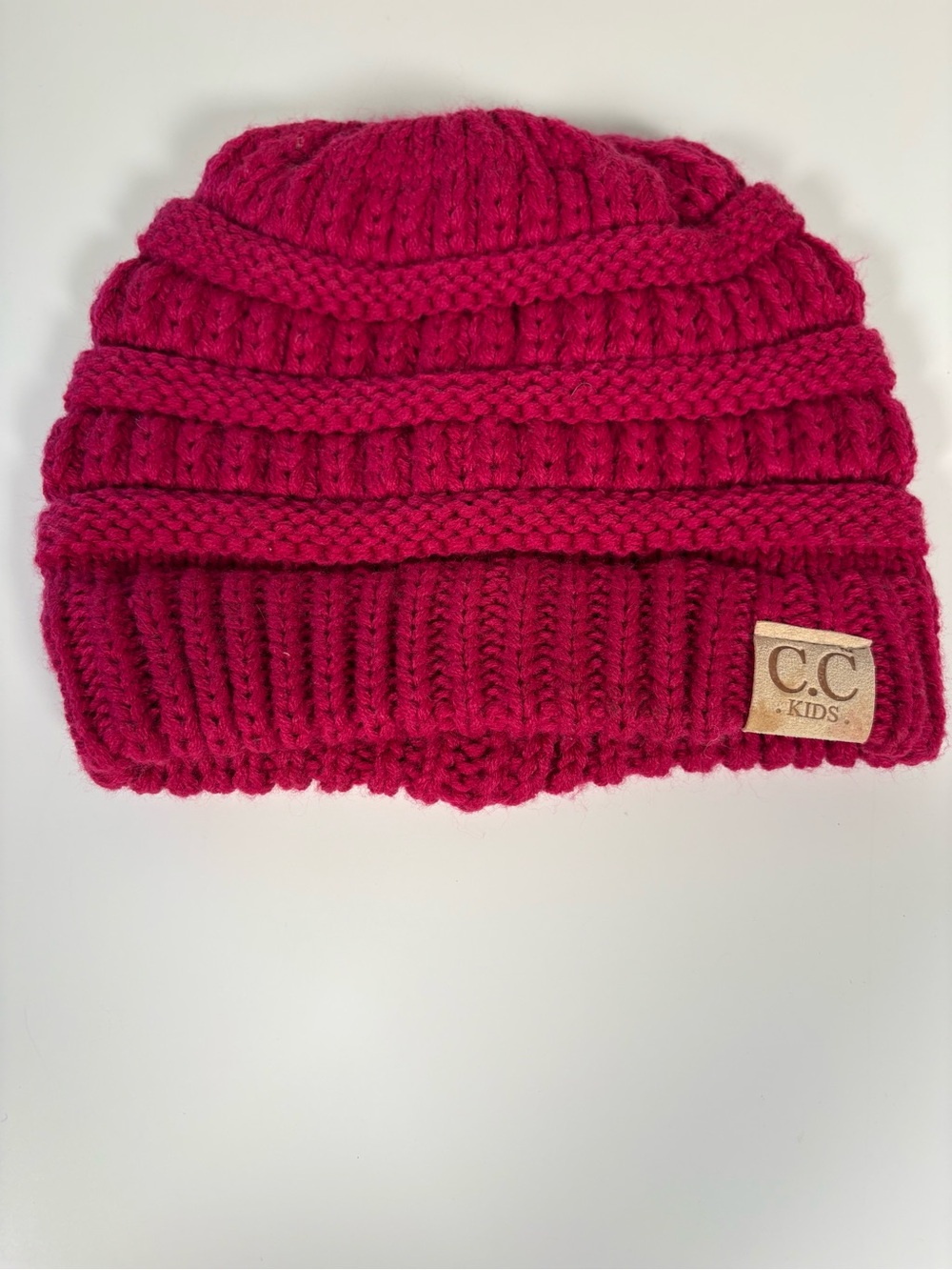 C.C Kids Cable Knit Beanie in Pink